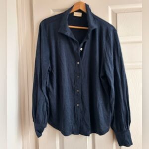 Poetry Navy Collared Shirt